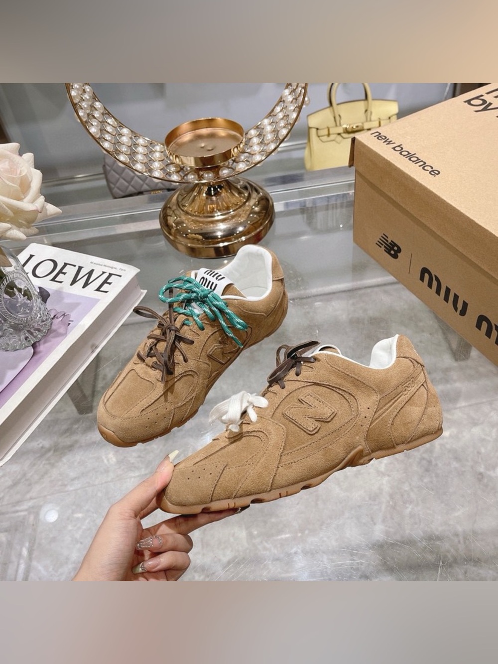 Womens MIU MIU x New Balance 530 SL Sneakers